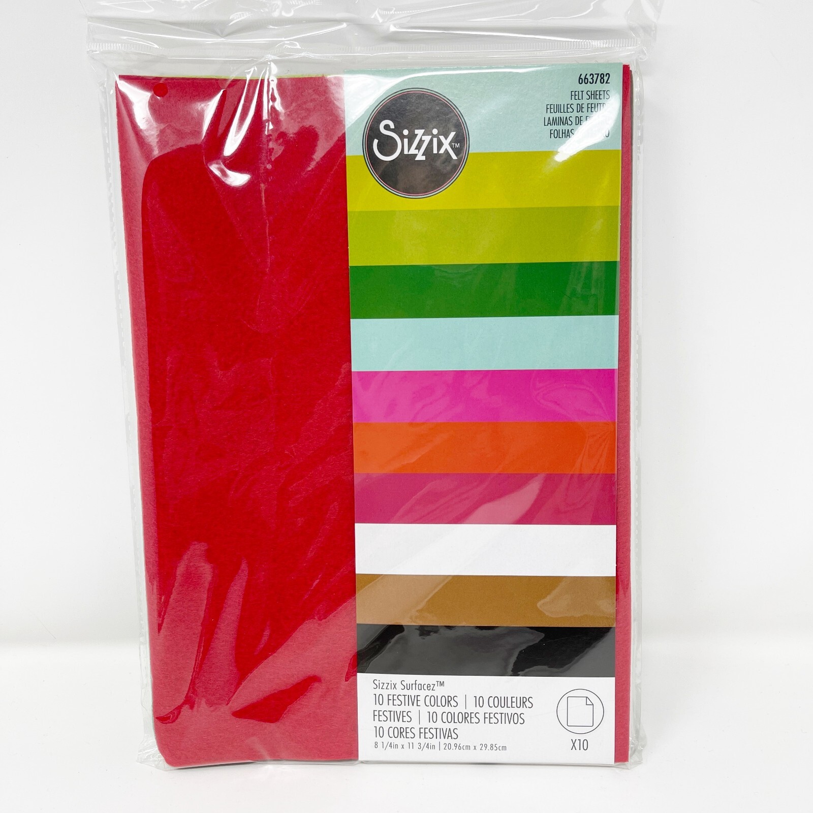 Sizzix Surfacez A4 Felt Sheets Bundle Festive Neutral Colors 2 Packs NEW