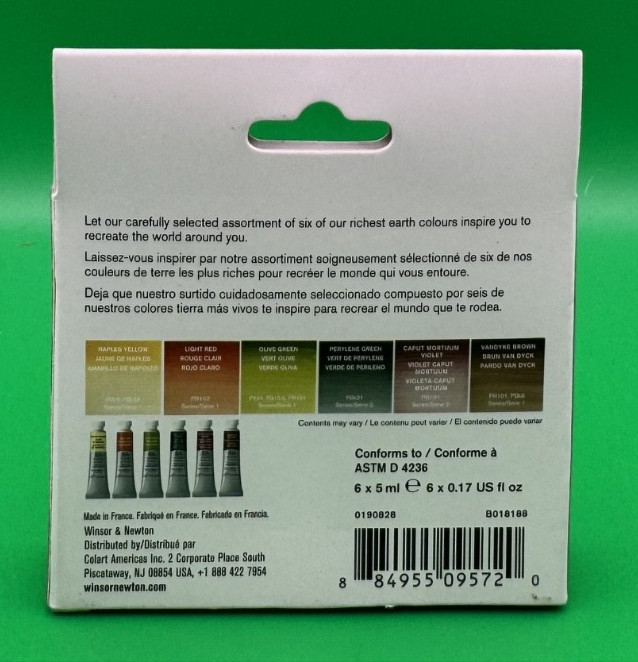 Winsor & Newton Professional Watercolor – Set of 6, Rich Earth, 5 ml Tubes