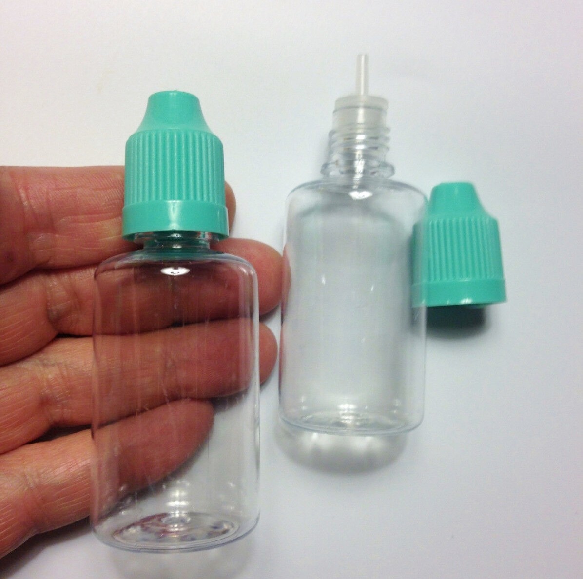 Morezmore M01093-Green 2pc Squeeze Bottle Fine Tip Liquid Dropper 30ml Clear