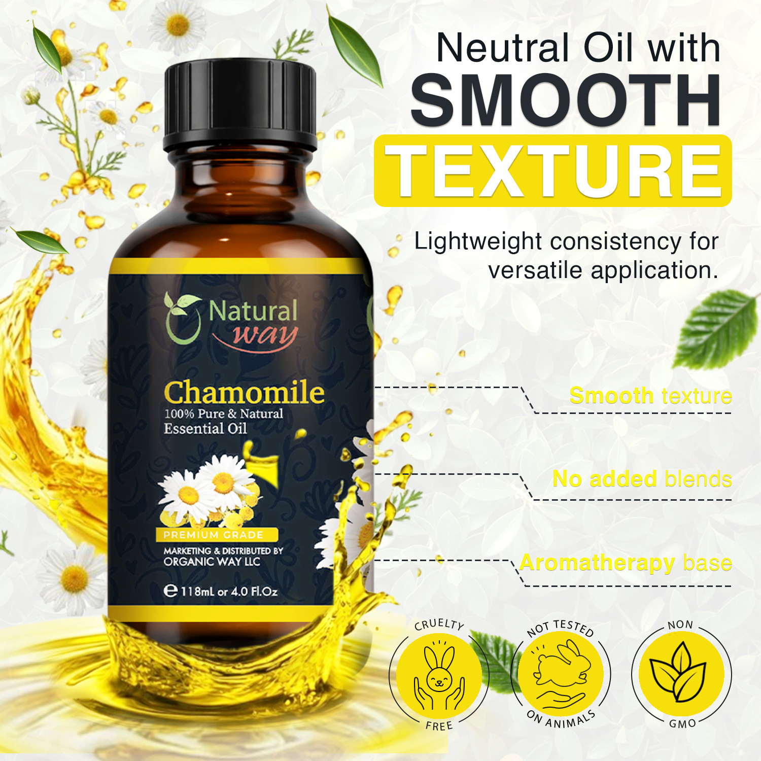 Natural Way Chamomile Essential oil 4 Fl Oz (120 ml)