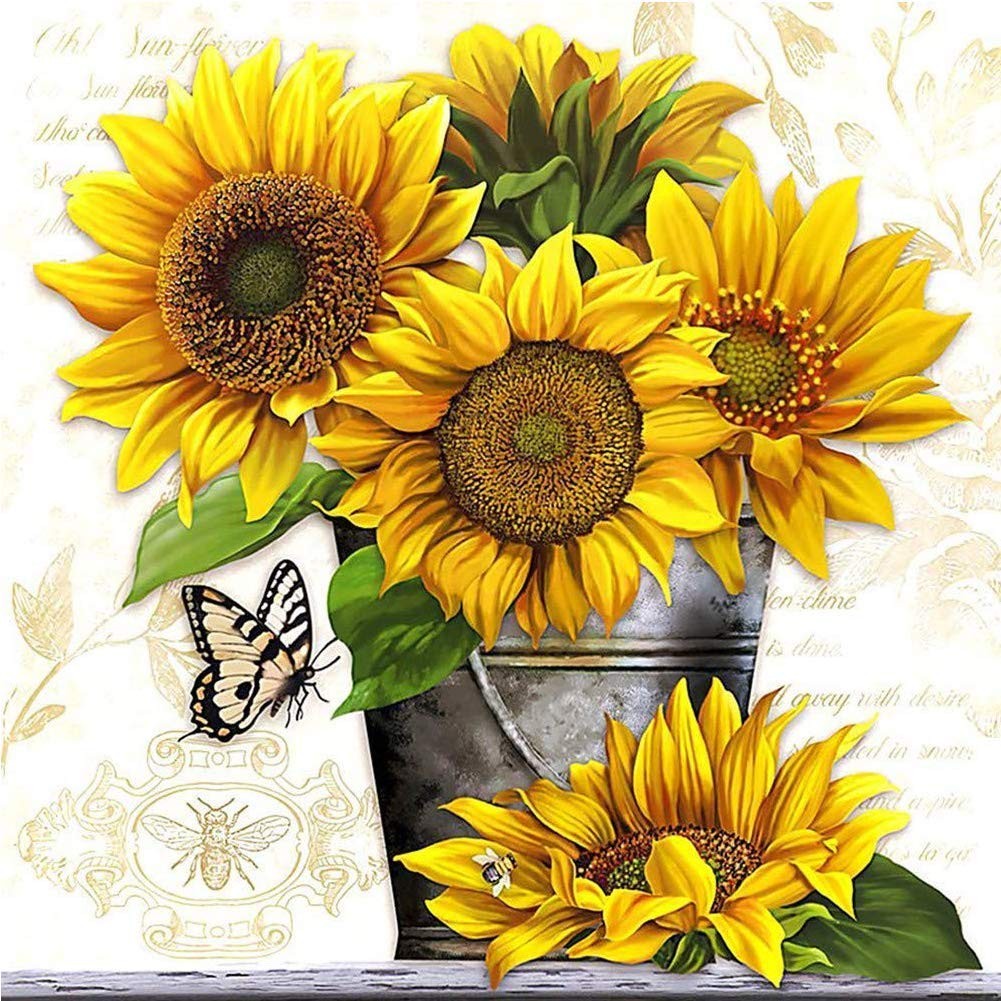 Sunflower * Aromatic Diamond Painting Kit 12 Inch 5D DIY Craft Wall Decor