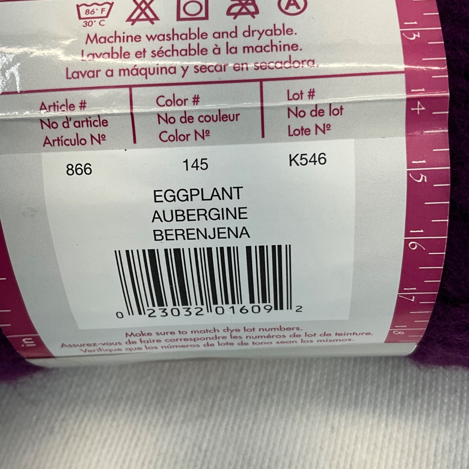Lion Brand Vannas Complement Yarn Eggplant 100% Acrylic 4 Skeins 3oz Each Medium