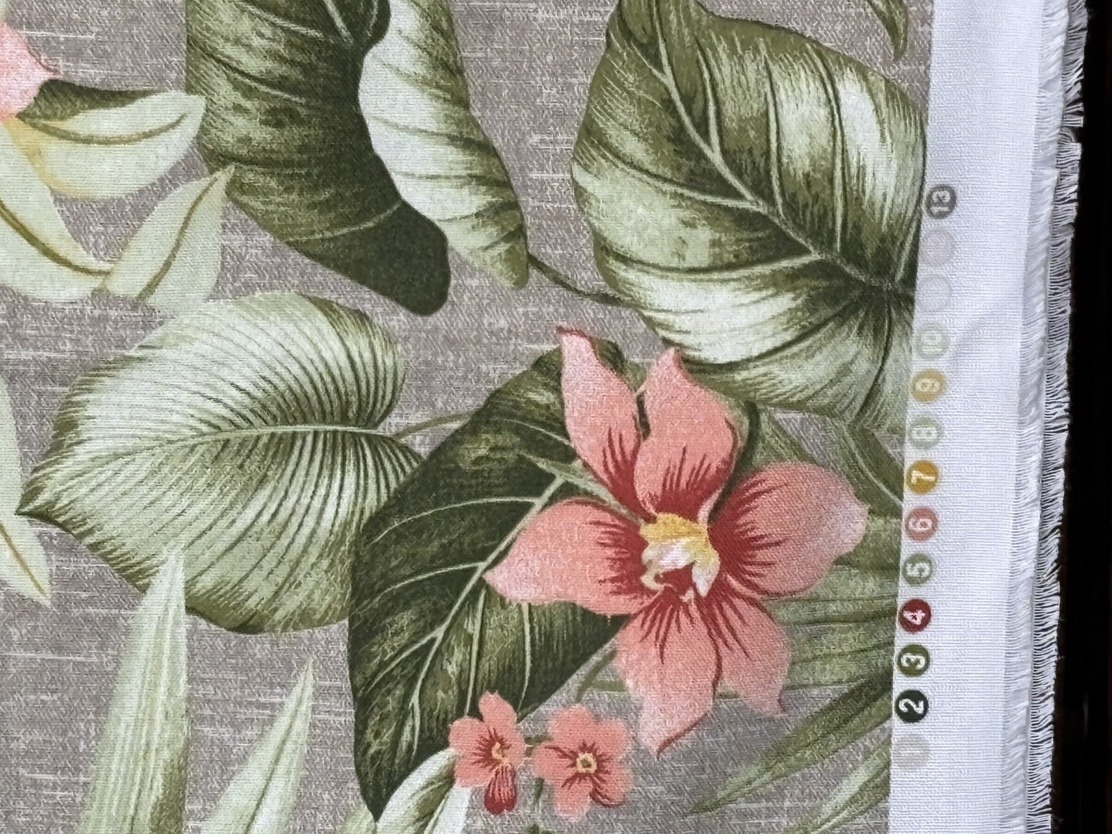 Freeport Summer Indoor outdoor fabric Tropical Fauna & Flowers 2 -Pieces X 54”