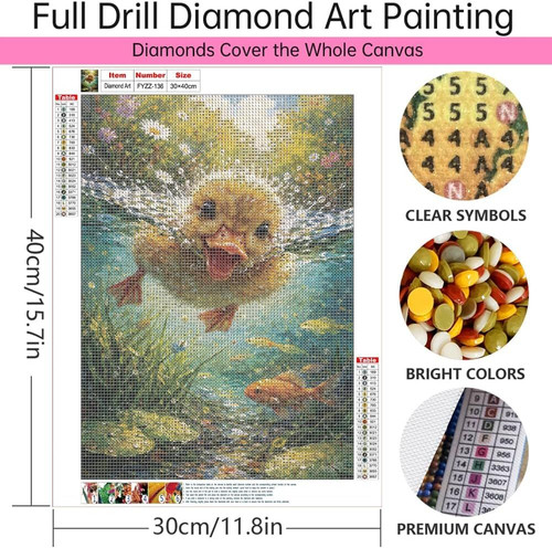 5D Diamond Painting Kit 12 x 16 Inch DIY Art Craft for Adults