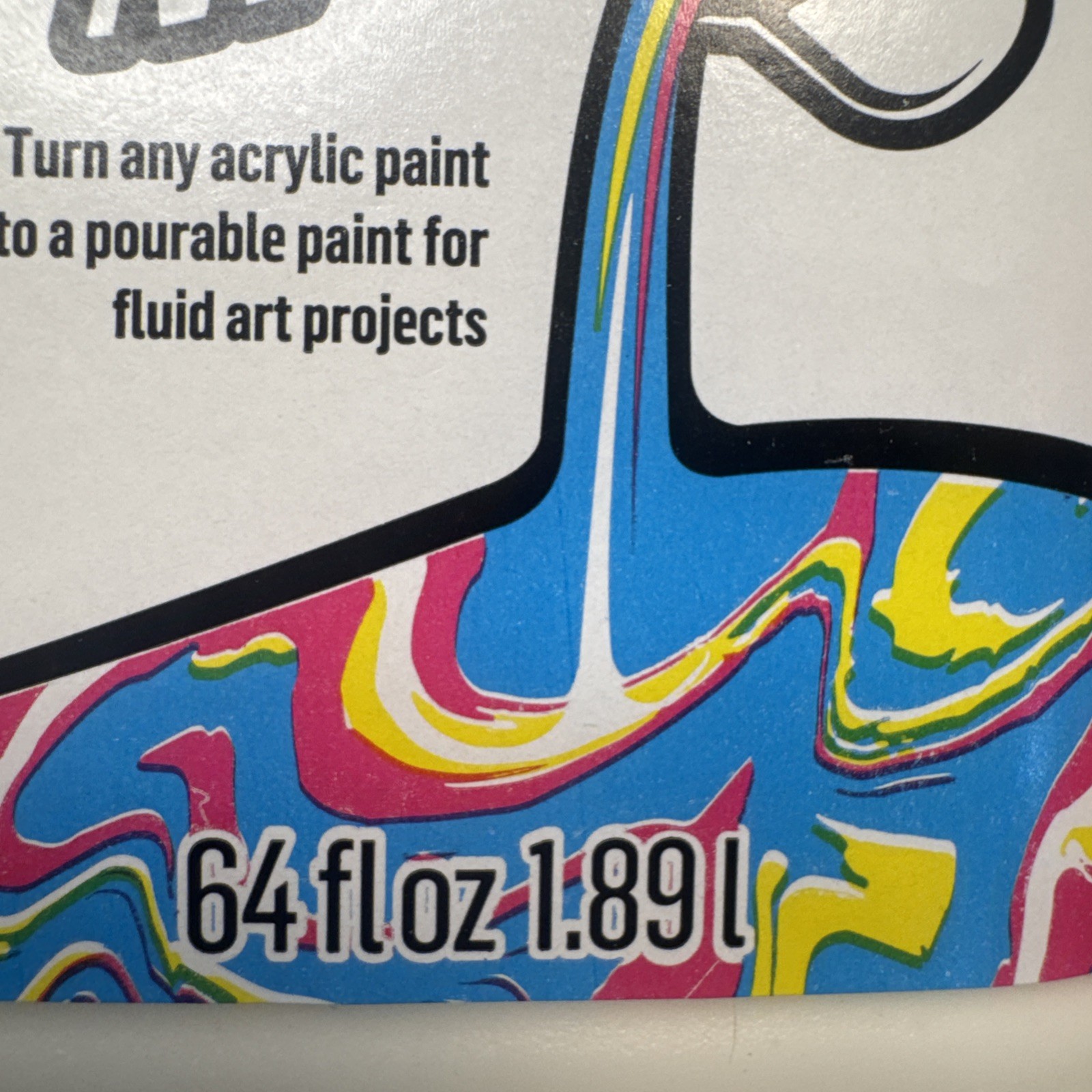 64oz Pouring Medium for Acrylic Paint, Fluid Art Supplies, Non-Toxic, Easy Flow