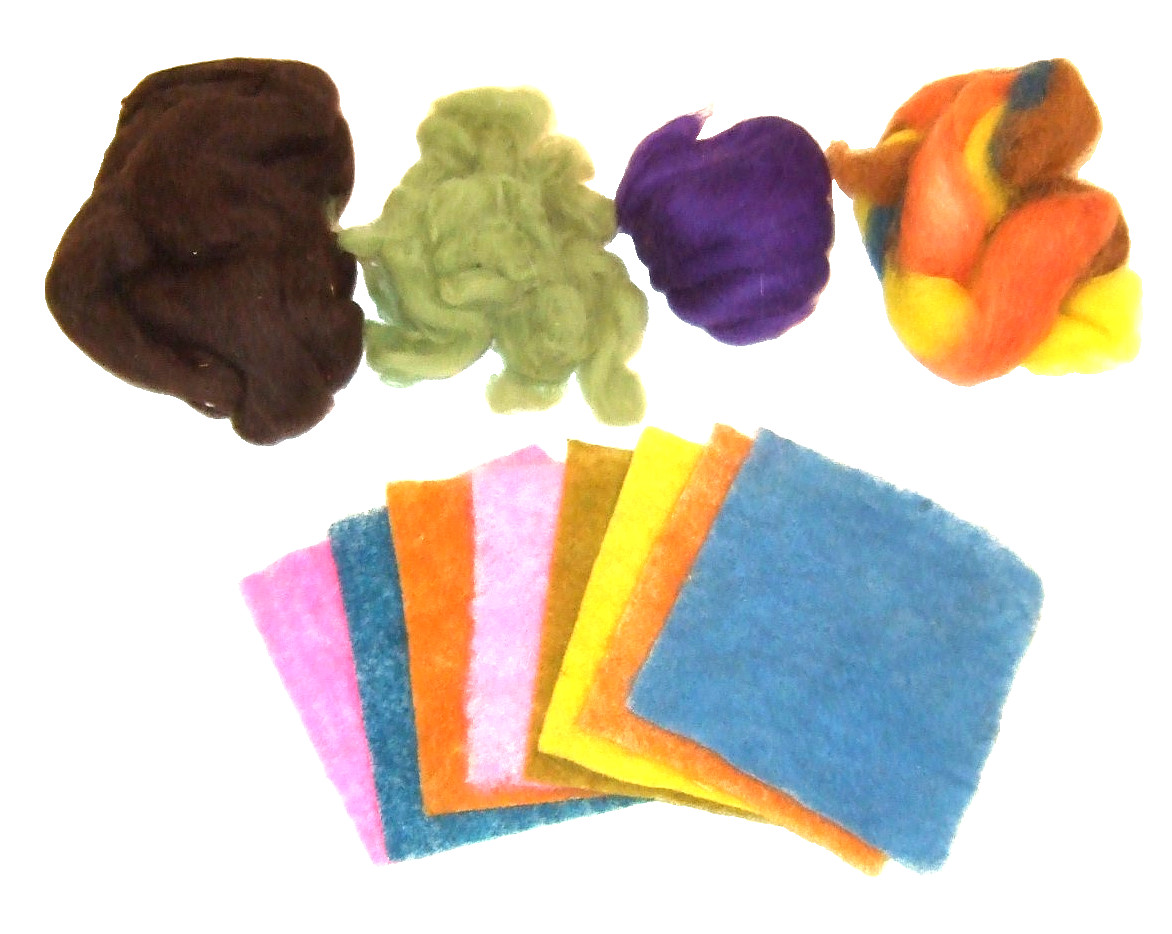 Multicolor Needle Felting Spinning Wool Fiber Roving 2.9 oz. Total – NEW (#47)