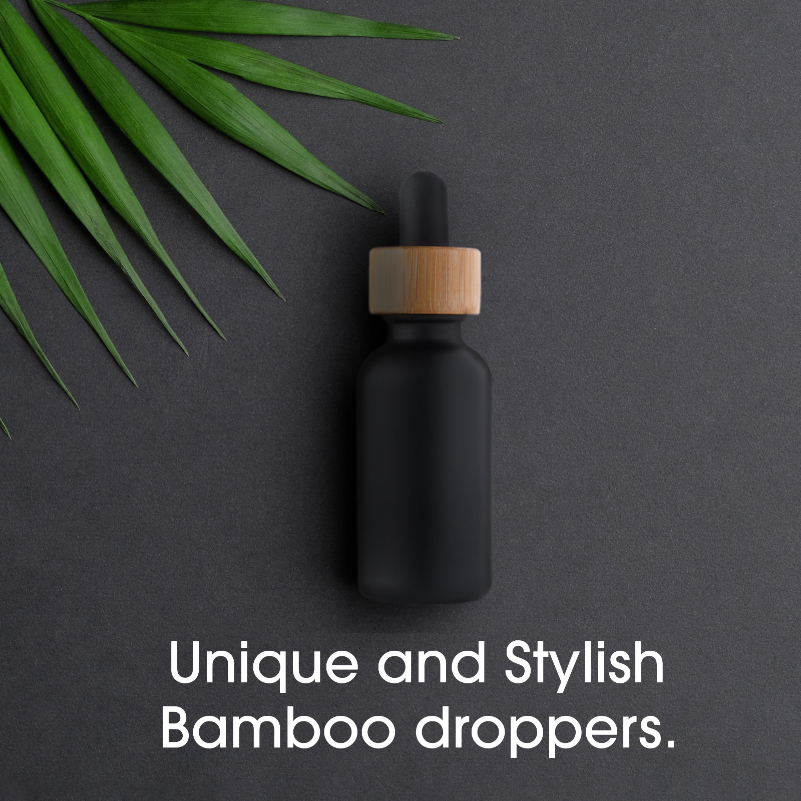 Black Coated Boston Round Glass bottles Black Bamboo Cap 1 oz / 30 ml 12 Pack