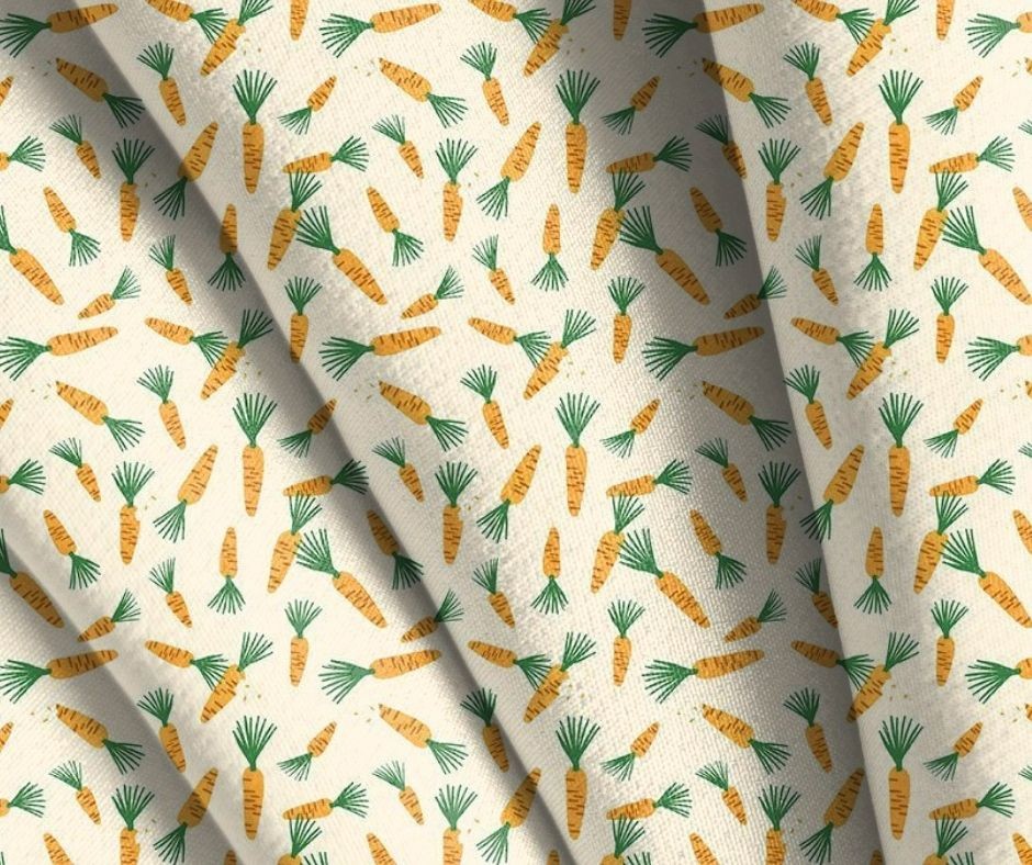 Sweet Purrennials Carrot Patch 3107 Fabric half yd continous cuts