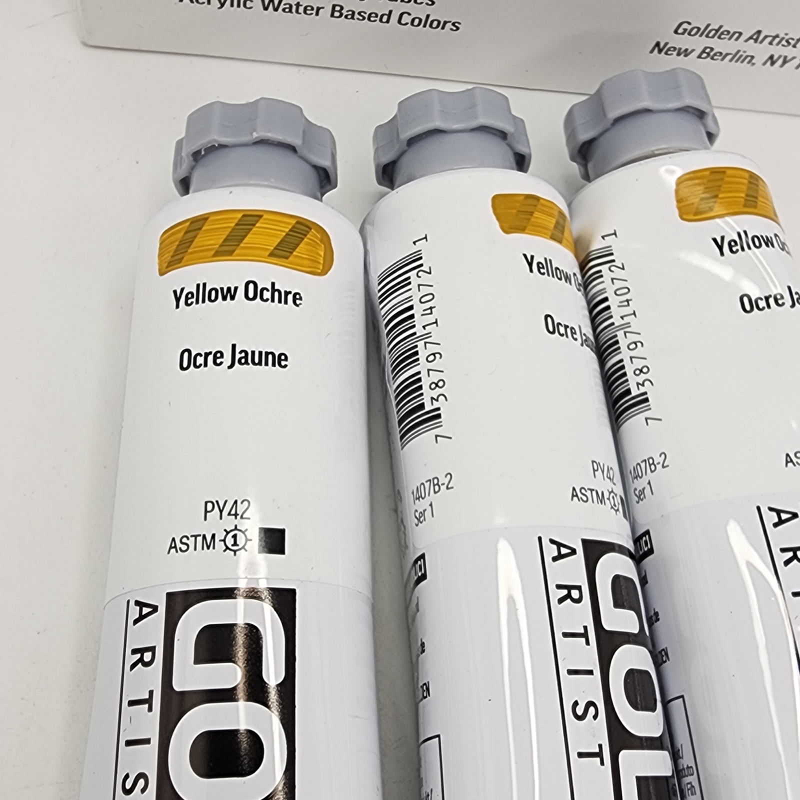 3 Pack – Golden Heavy Body Acrylic Paint, 2-Ounce, Yellow Ochre (6 oz. total)