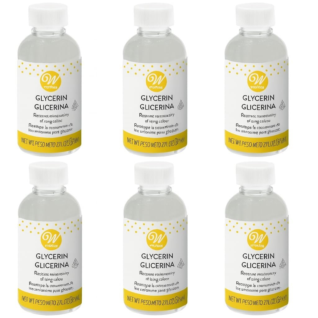 Wilton 2 oz Food-Grade Vegetable Glycerin, Restores Dried Icing & Softens 6 Pack