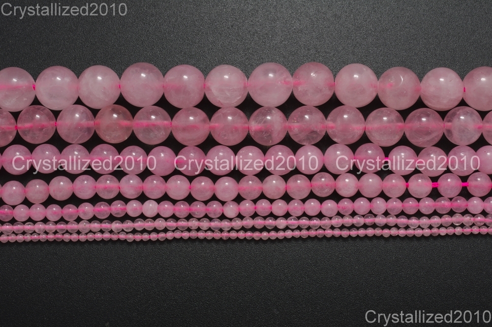Natural Rose Quartz Gemstone Round Beads 2mm 3mm 4mm 6mm 8mm 10mm 12mm 14mm 16″