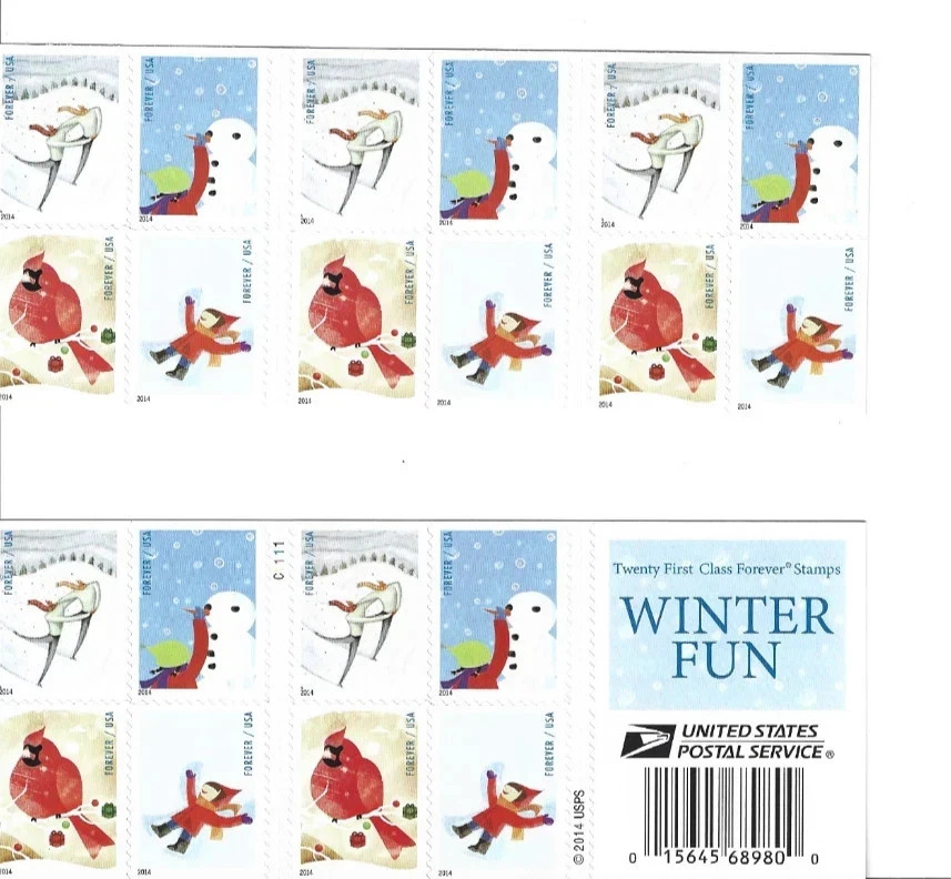 Assorted Christmas designs – 20 per sheet