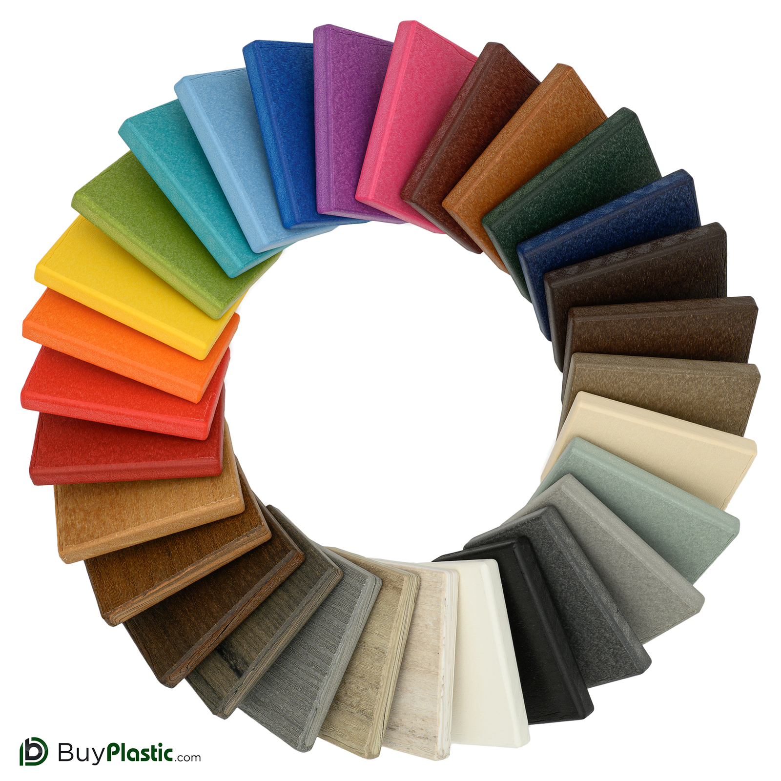 BuyPlastic Tangent Poly Lumber, Neutrals – HDPE Plastic Board