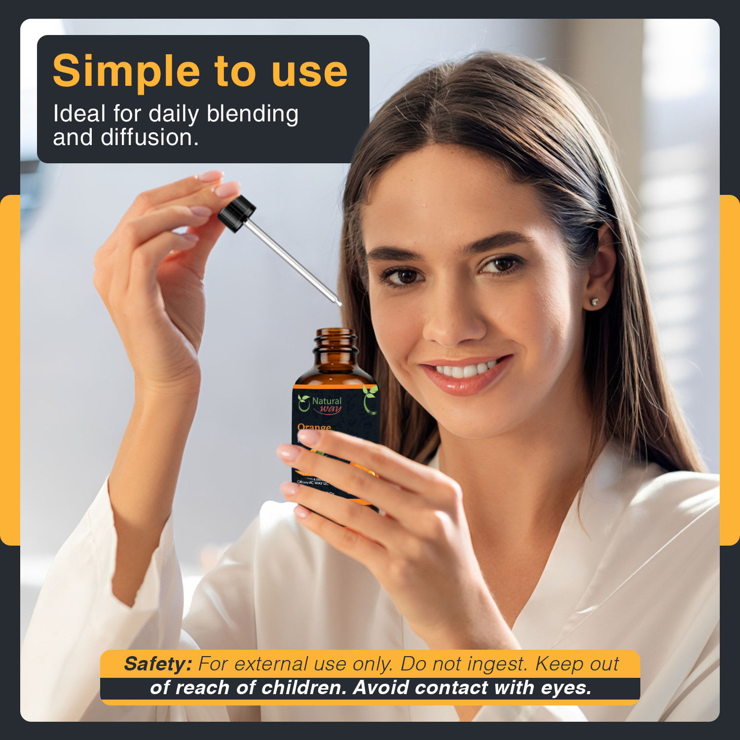 Natural Way Orange Essential oil 4 Fl Oz (120 ml)