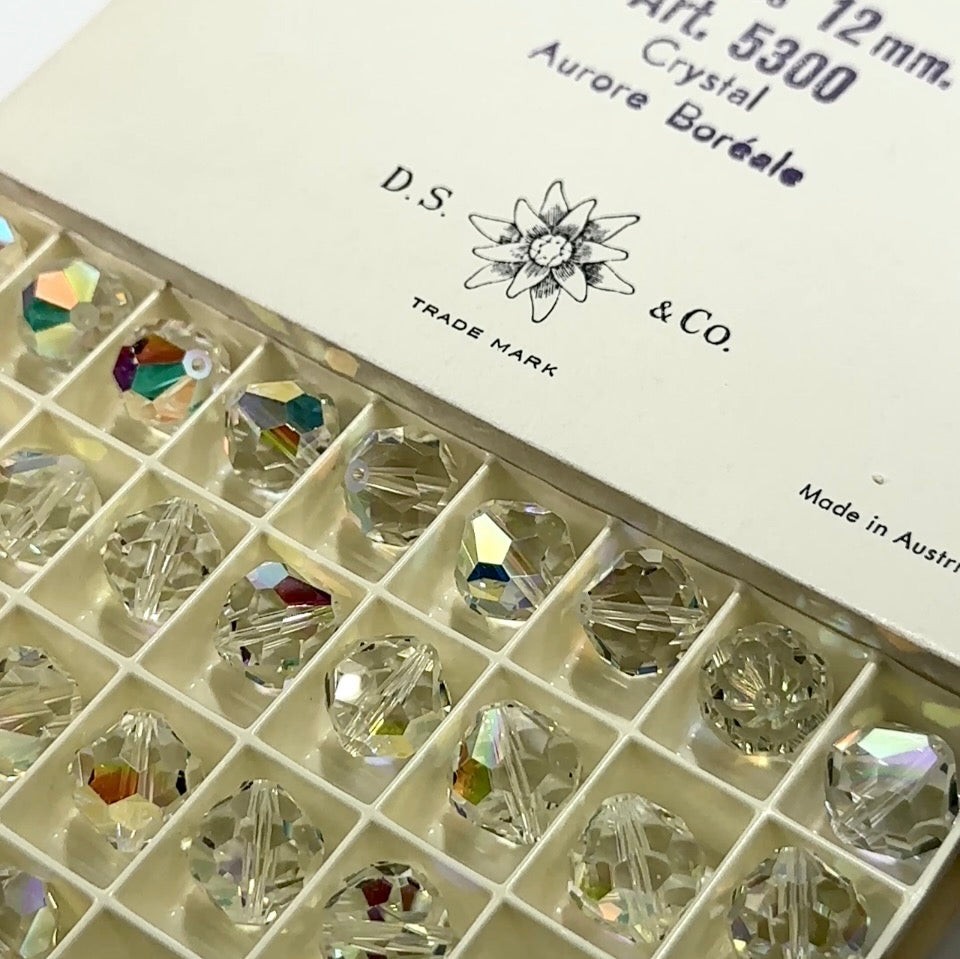 Swarovski Art.# 5300 – 12mm Crystal AB Vintage Beads SW246
