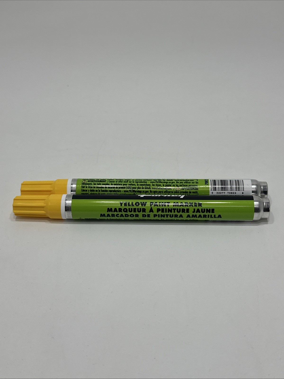 Yellow Paint Marker (2) Forney 70822 Oil-Based Quick Dry Permanent Made In USA!!