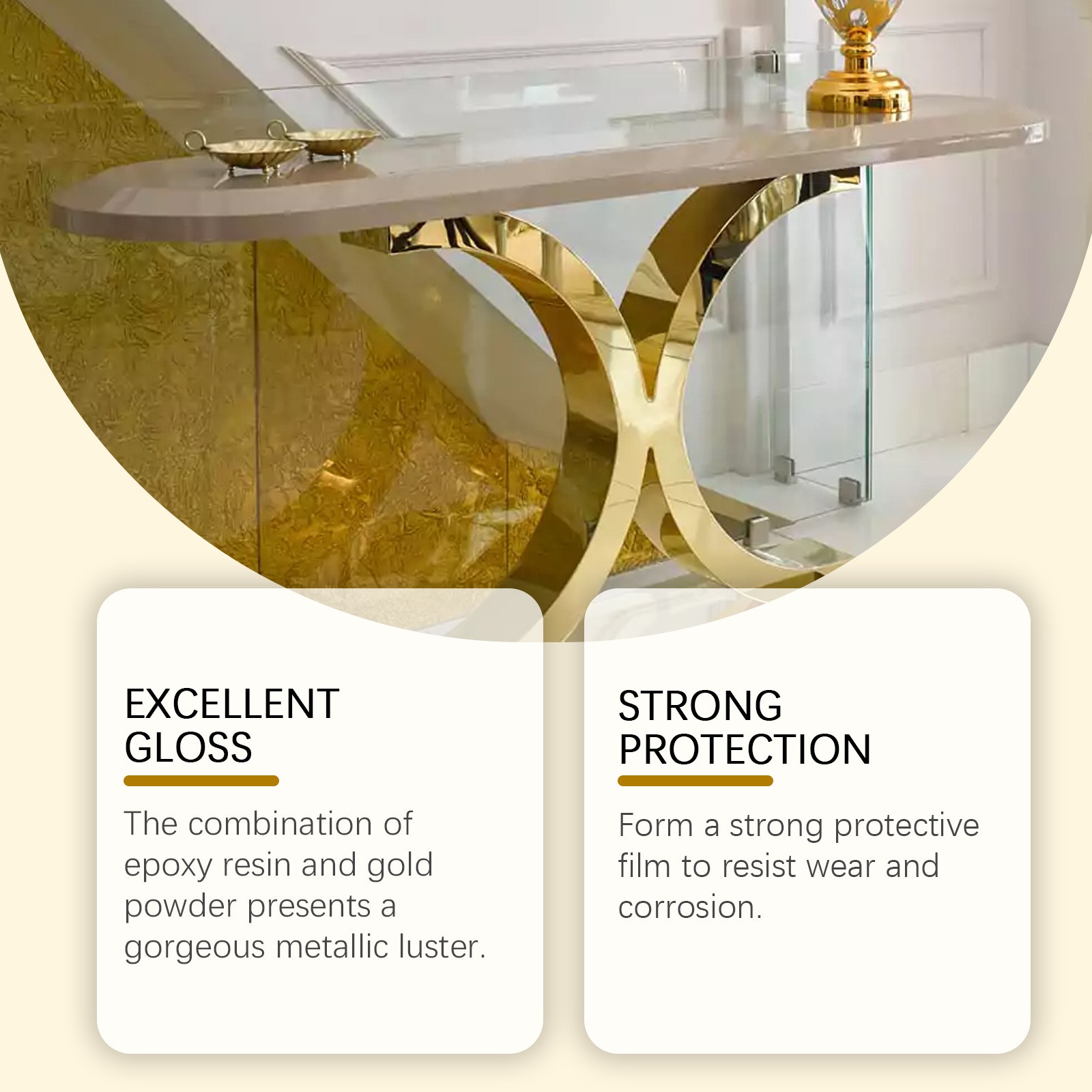 Weather Resistant Water based Gold Paint,Exterior Decoration Paint Fast Drying
