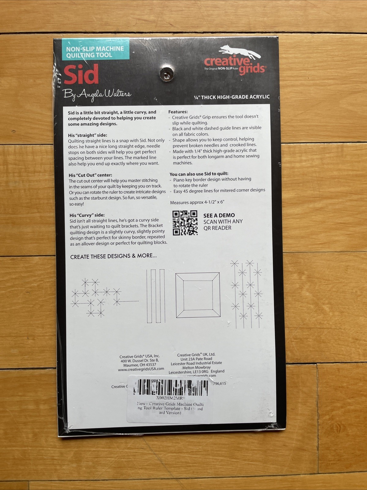 Creative Grids Non-Slip Machine Quilting Tool – Sid By Angela Walters