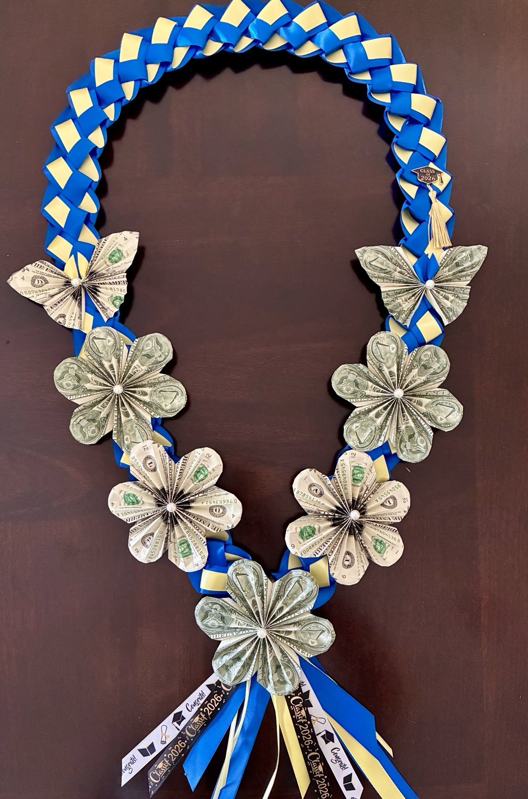 Class Of 2026 PIN AVAILABLE Hawaii Money Lei-Graduation. $19 cash Back value!