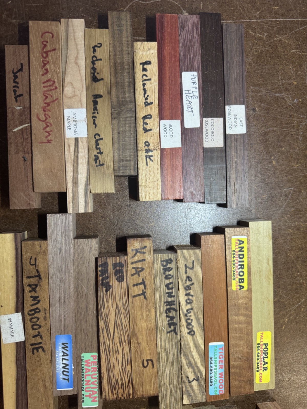 Lot of 72 Exotic & Hardwood Pen Blanks Bloodwood Cocobolo Zebrawood Padauk