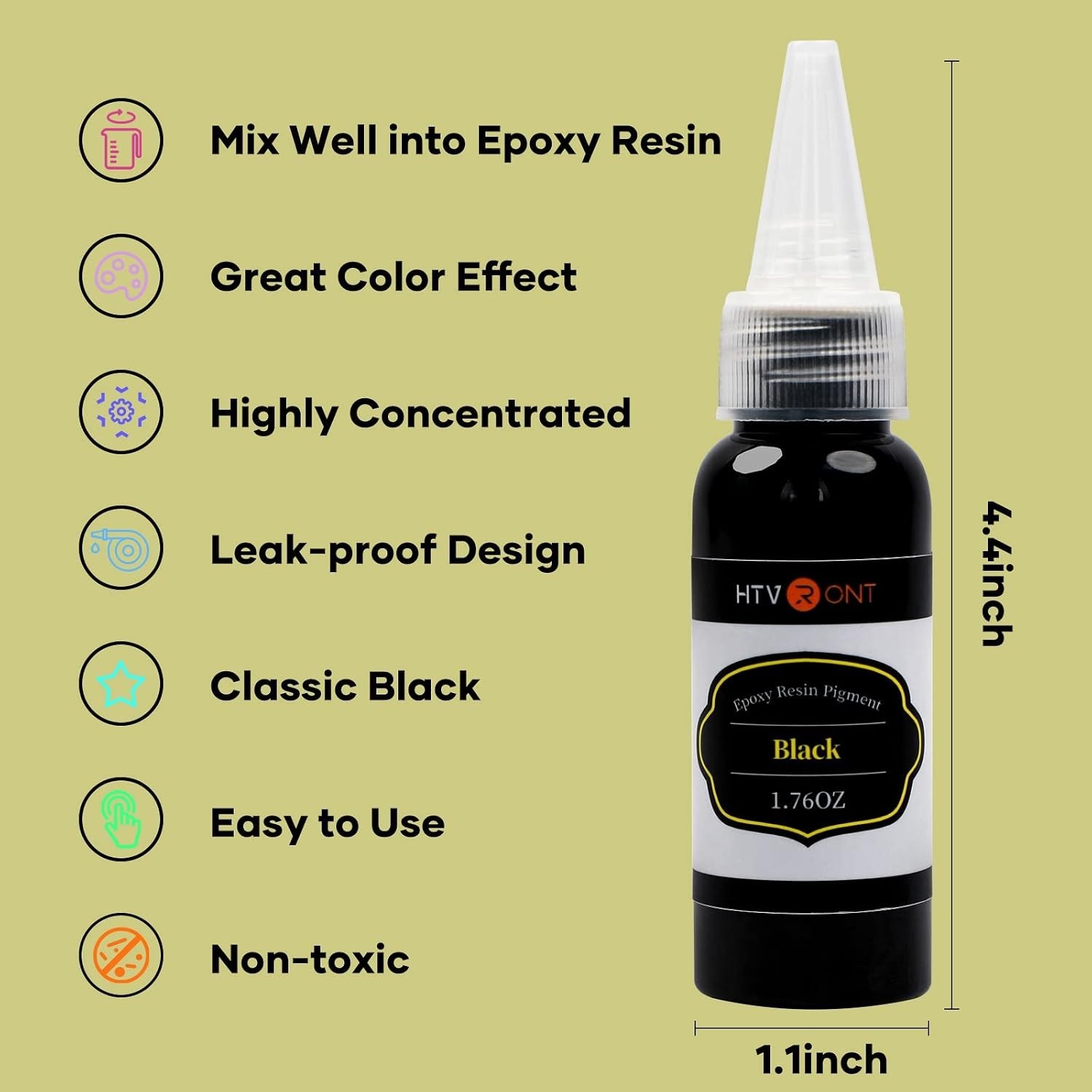Highly Concentrated Black Resin Pigment Paste – 1.76oz for Vibrant Creations