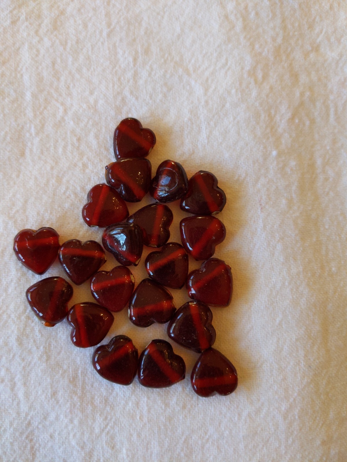 Red Pink Heart Beads Glass Other Jewelry Making Supplies Lampwork Valentines