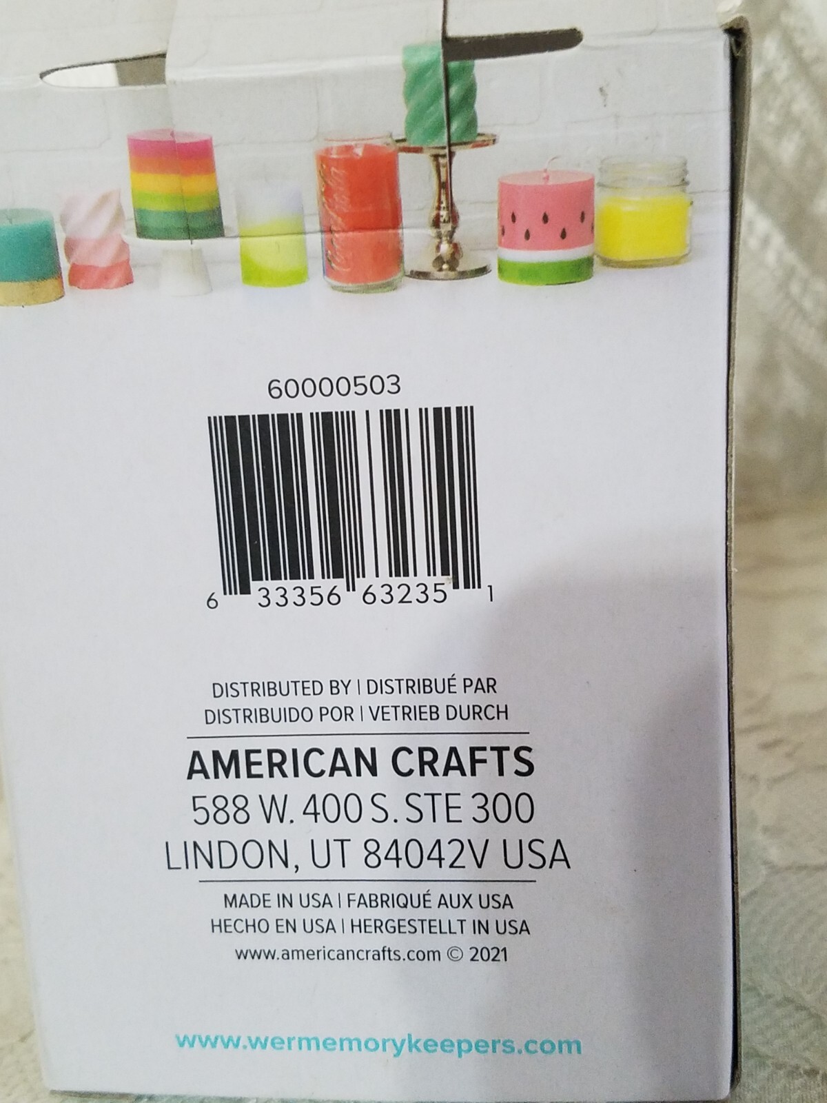 Wick We R Memory Keepers Small Cylinder Candle Mold Plastic 2.32″ x 3.03″