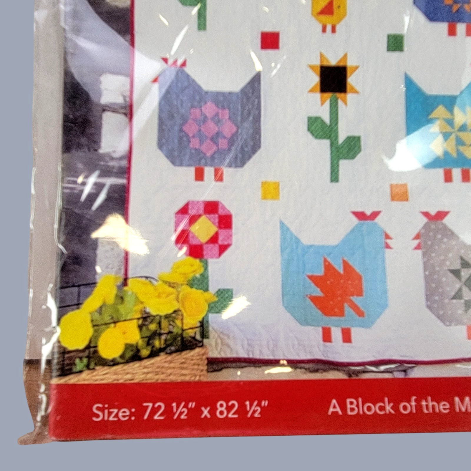 Leila Gardunia Quilty Chicks Block of the Month Quilt Pattern 72 1/2″ x 82 1/2″
