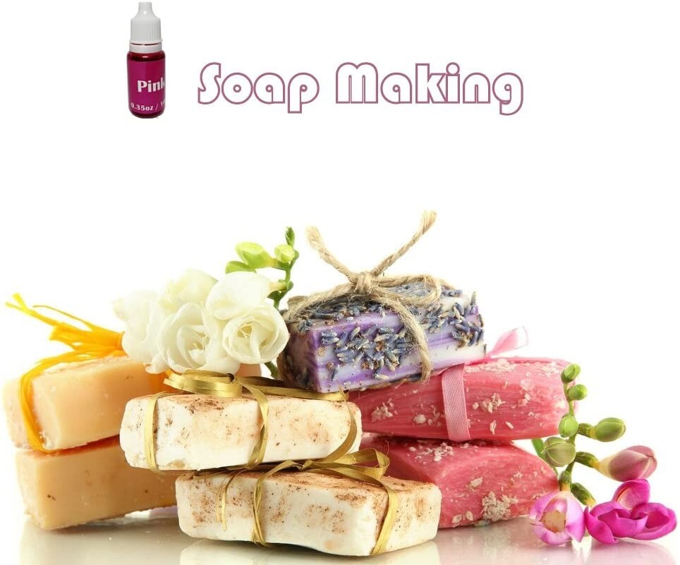 12 Colors Liquid Dye Colorant Set for Soap Bath Bomb Making Food Grade Skin Safe