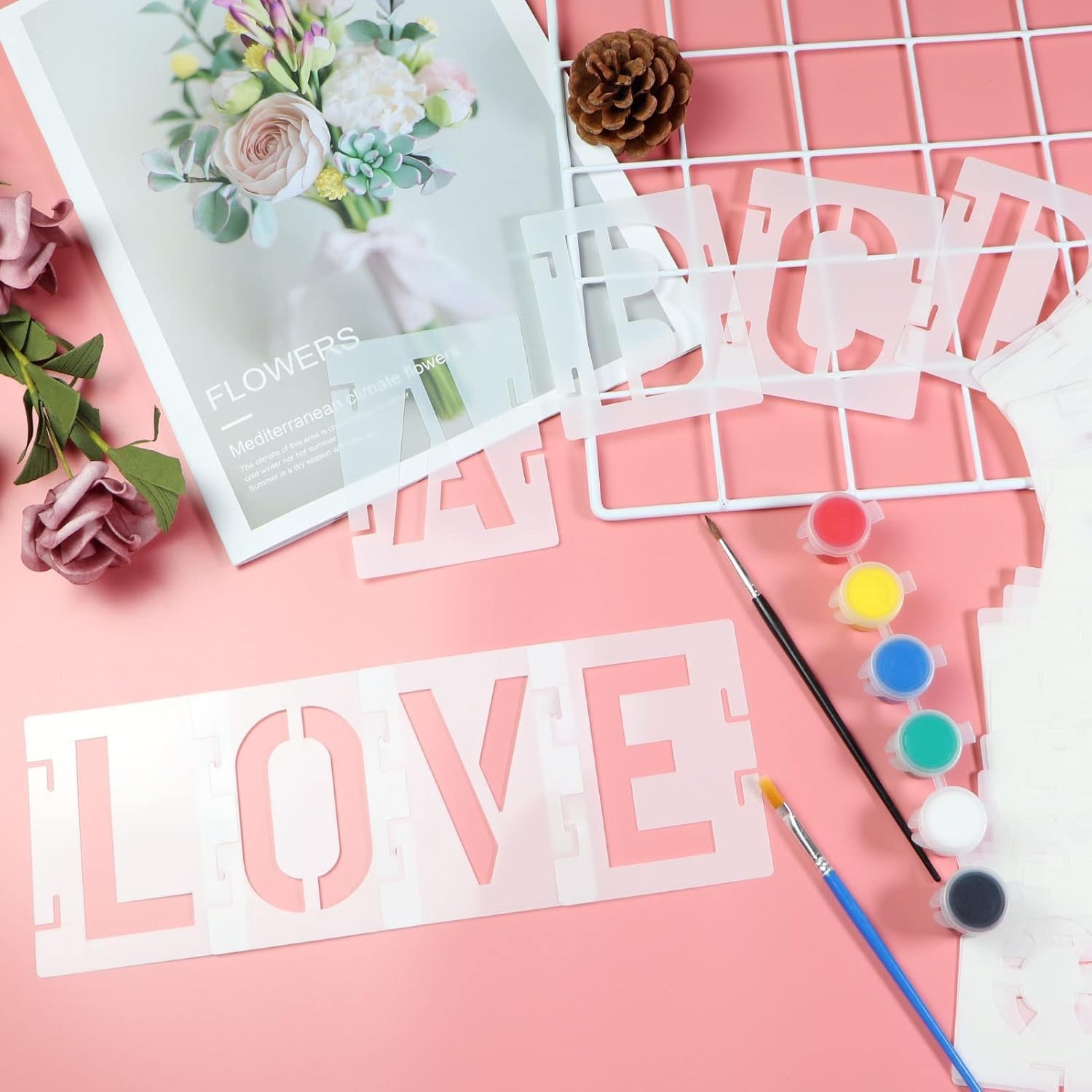 Eco-Friendly PET Material Craft Stencils for DIY Projects