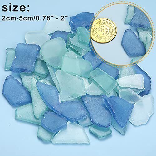 Sea Glass for Crafts Seaglass Pieces Decor Frosted Sea Blue White Green