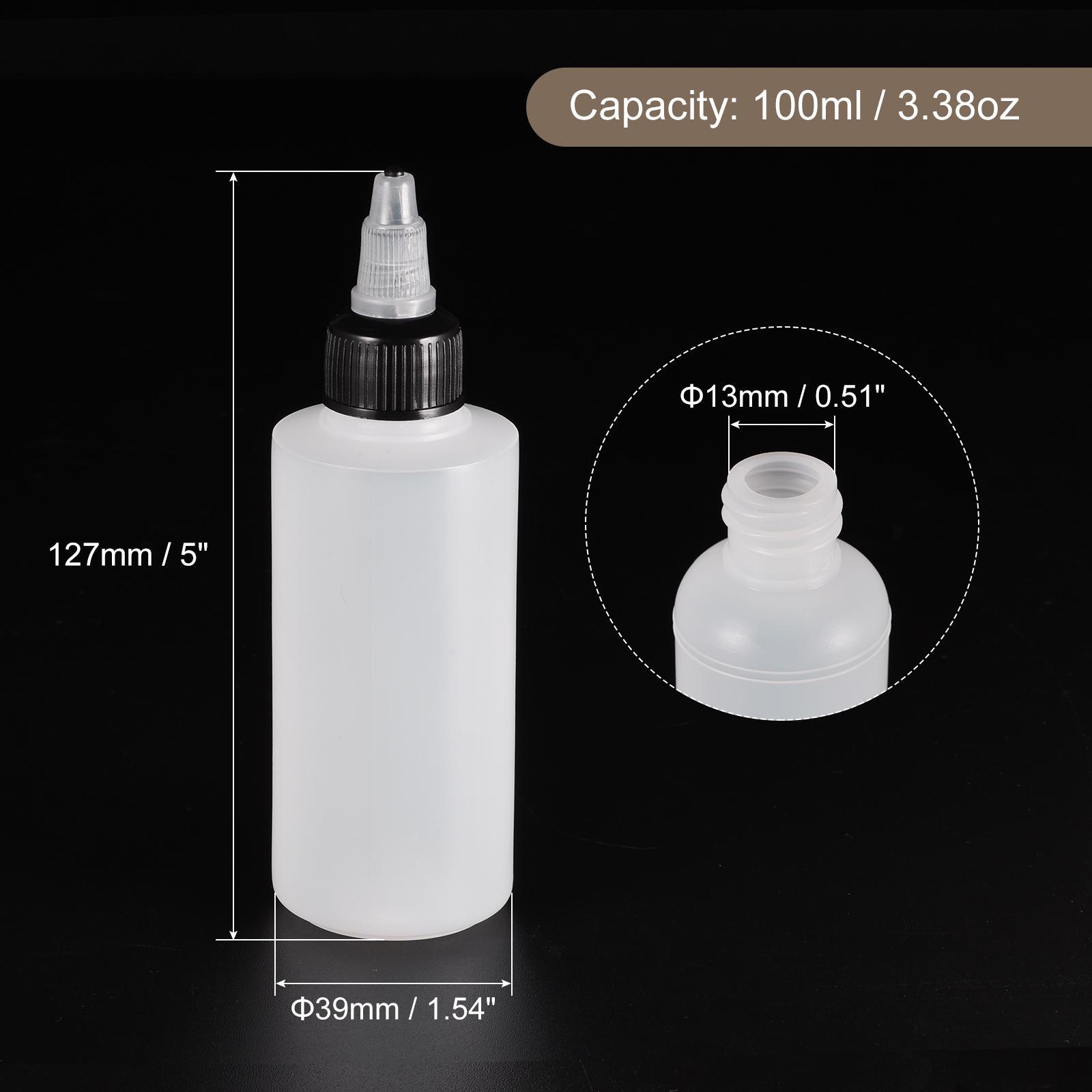 10Pcs 100ml Empty Squeeze Bottles Dispensing Bottle with Twist Top Cap