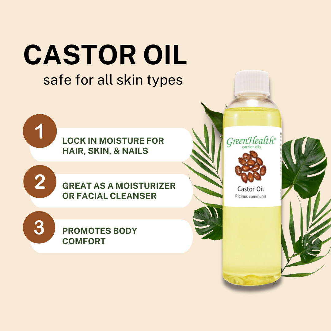 Castor Carrier Oil (100% Pure/Natural) FREE SHIPPING Many Sizes