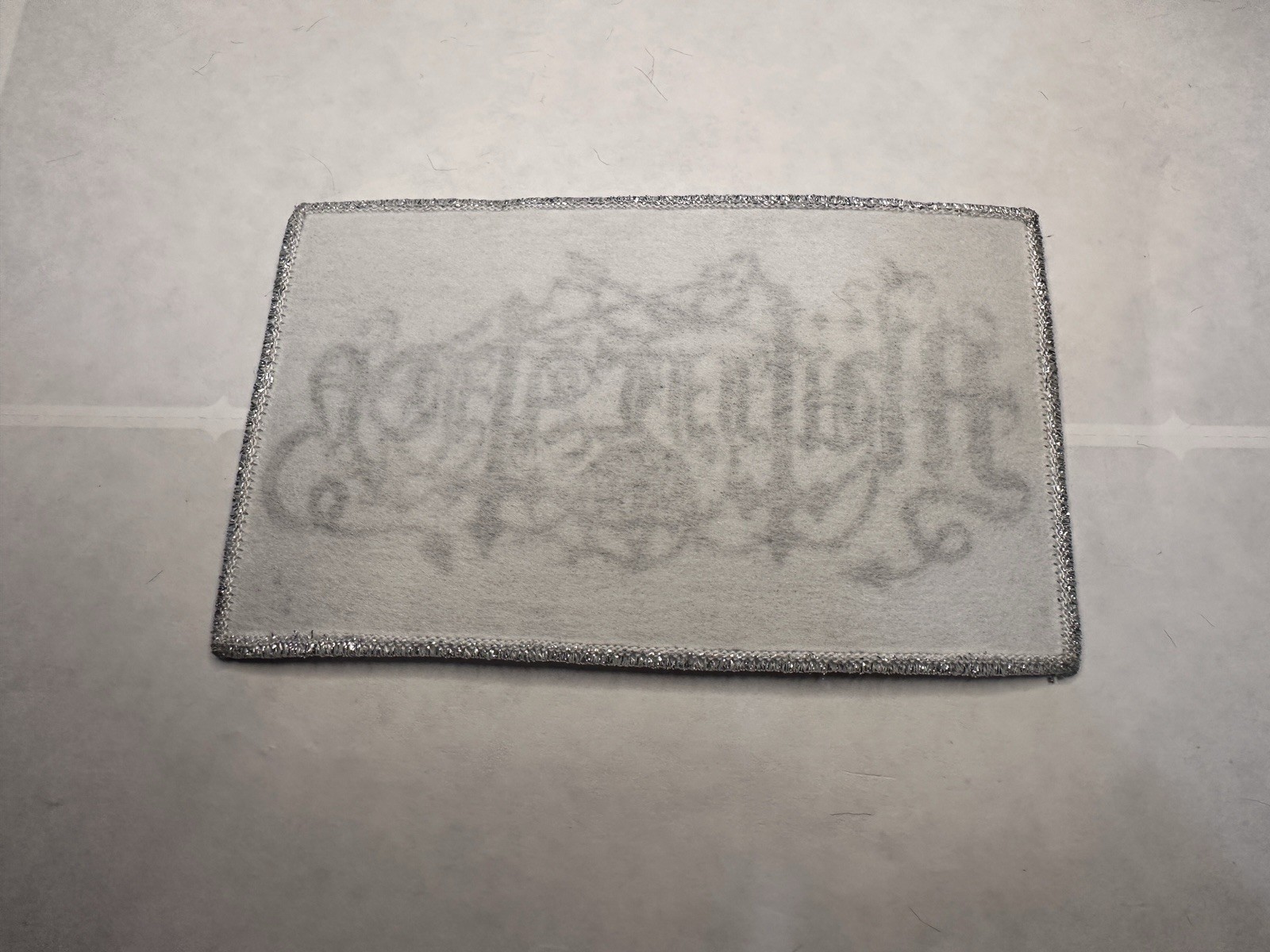 MUTIILATION, METALLIC SILVER BORDER, 5X3 INCHES, WOVEN PATCH