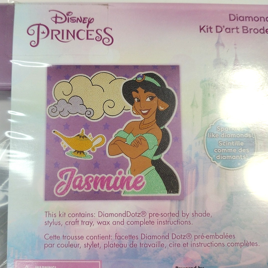Disney Princess Diamond Painting Kit Jasmine 11×11 inches Diamond Dotz