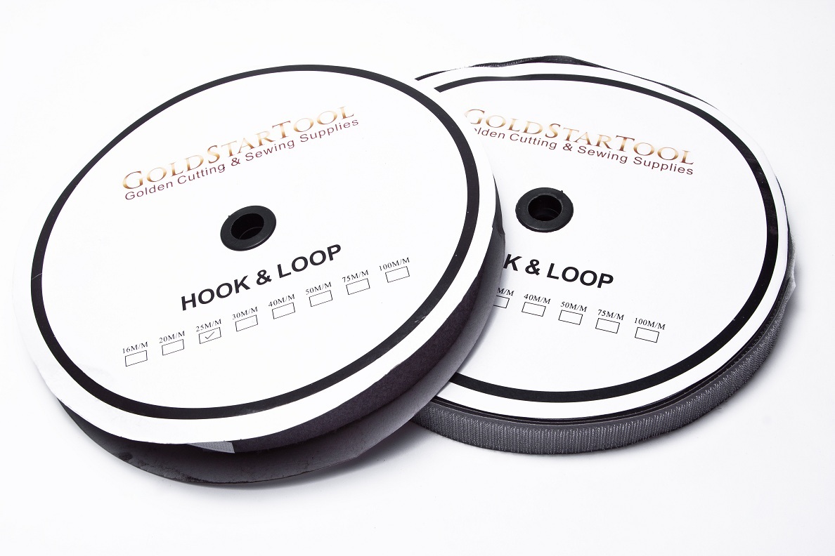 Hook and Loop sew-on black,white,red, beige, gray & hunter green ,10 or 27 yards