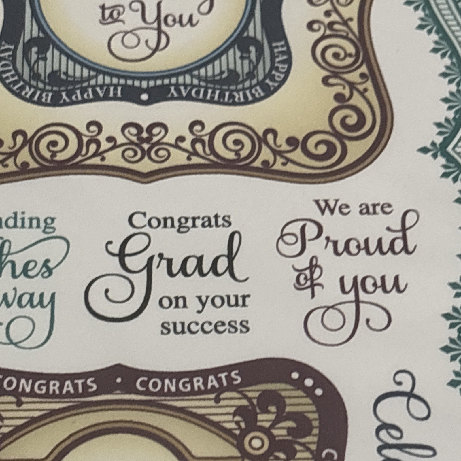Spellbinders Just Rite Clear Stamps, Celebration Labels One & Bracket Borders