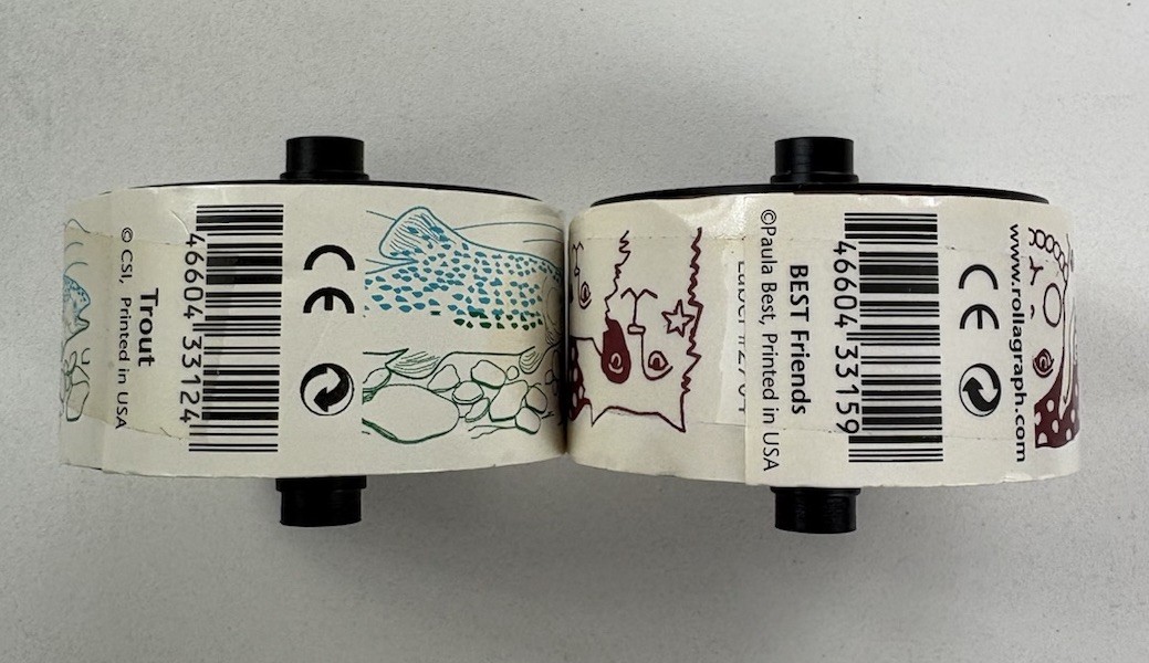 Rollagraph Roller Stamp System Lot 1 Handle 10 Wheel Stamps Cats Turtles + More