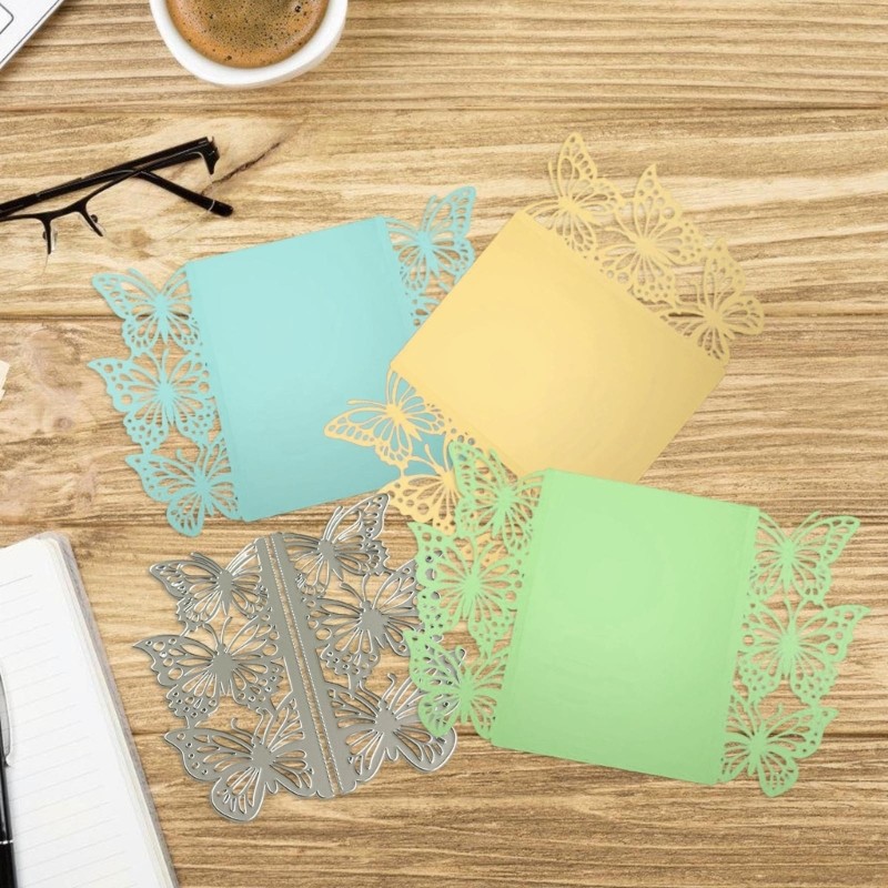 Butterfly Border Cutting Dies Carbon Steel Metal Die Cut for Card Decoration