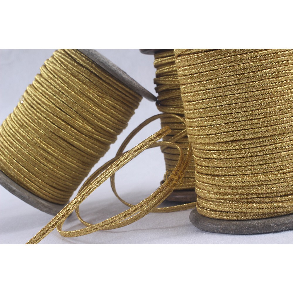 4mm Russia Braid Soutache Cord 100 Meters Gold Sewing Trim Craft Decor