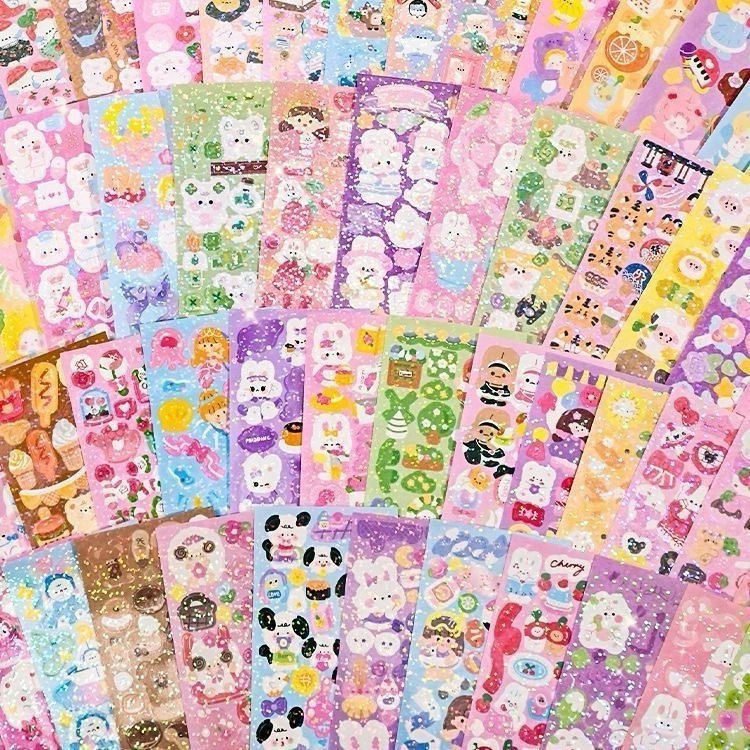 10sheets Mixed Korean Cute Deco Photo Cards Scrapbook Stickers