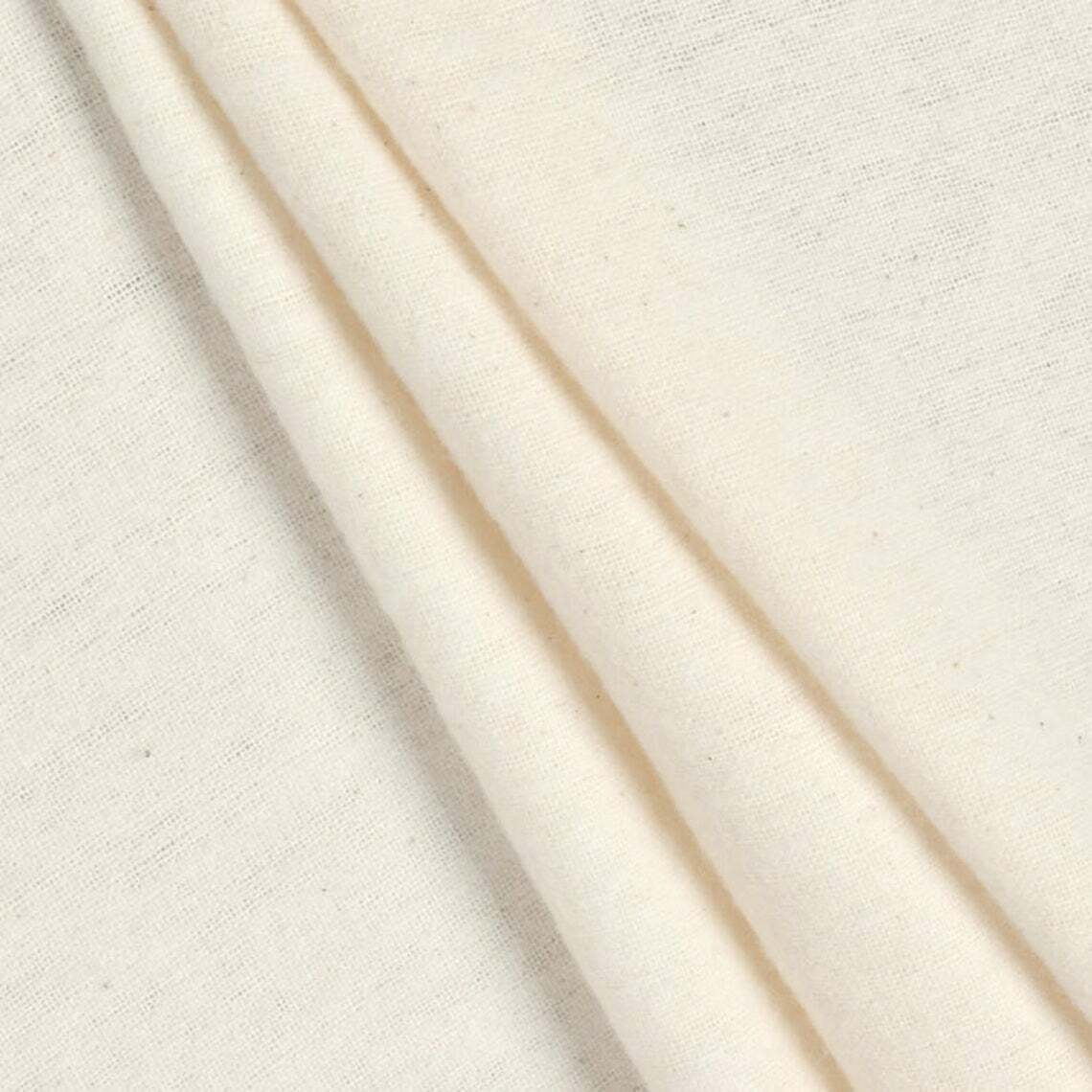 Super soft 100% Cotton Flannel Solid ivory color Fabric Sold By The Yard