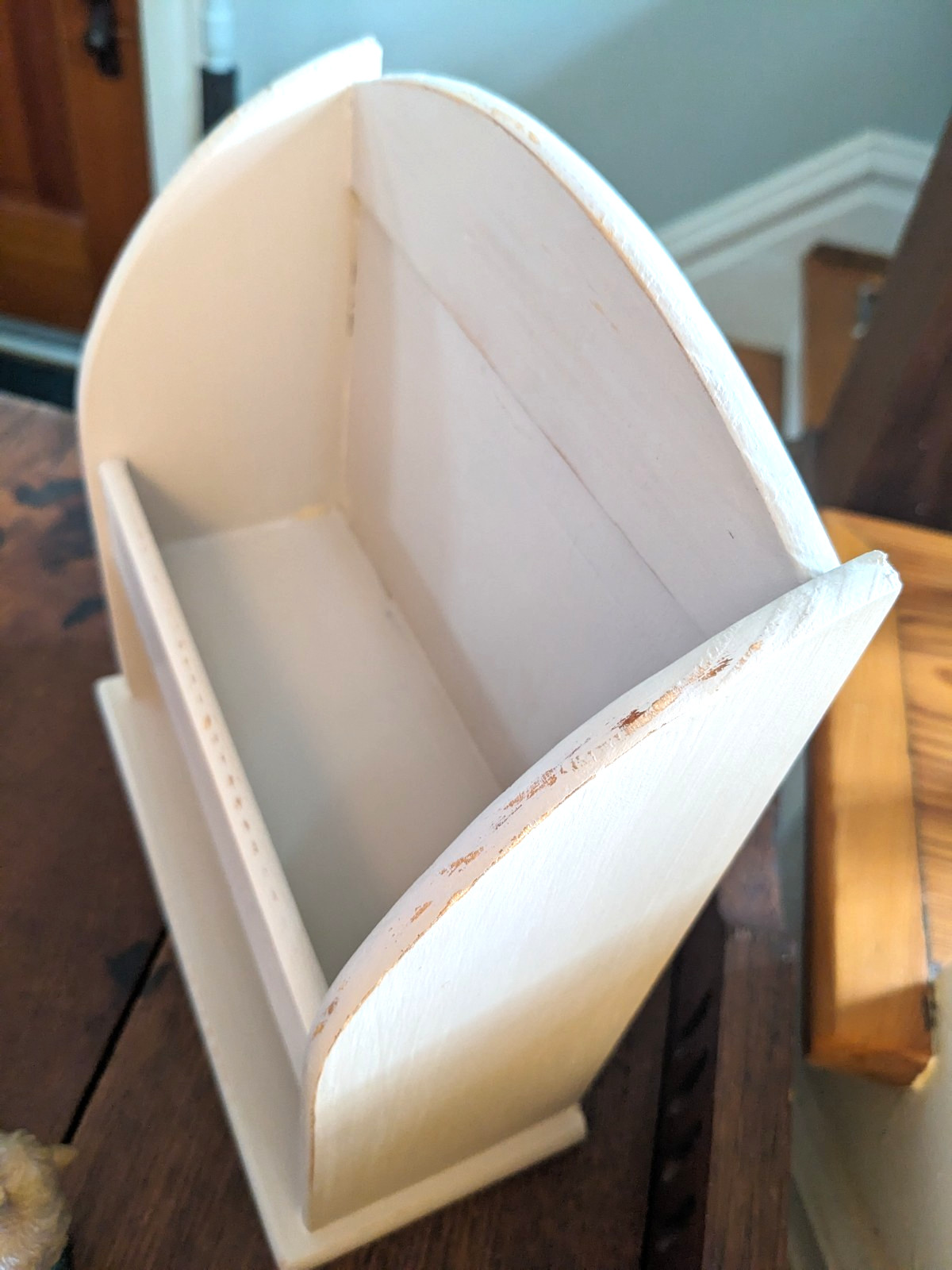 Wooden Shelf Unit Tabletop or Hang Painted and Distressed