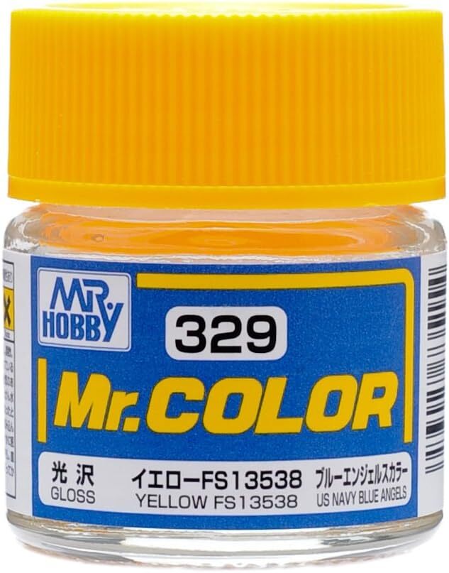Mr. Hobby C329 Mr. Color Gloss Yellow FS13538 Lacquer Paint 10ml – US