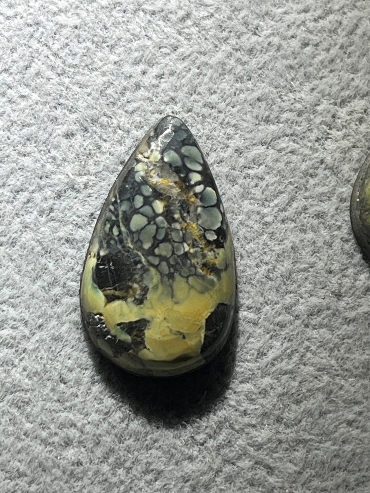 Tree Frog Variscite mine 10.3 ctw pear tear drop Cabochon NV, USA