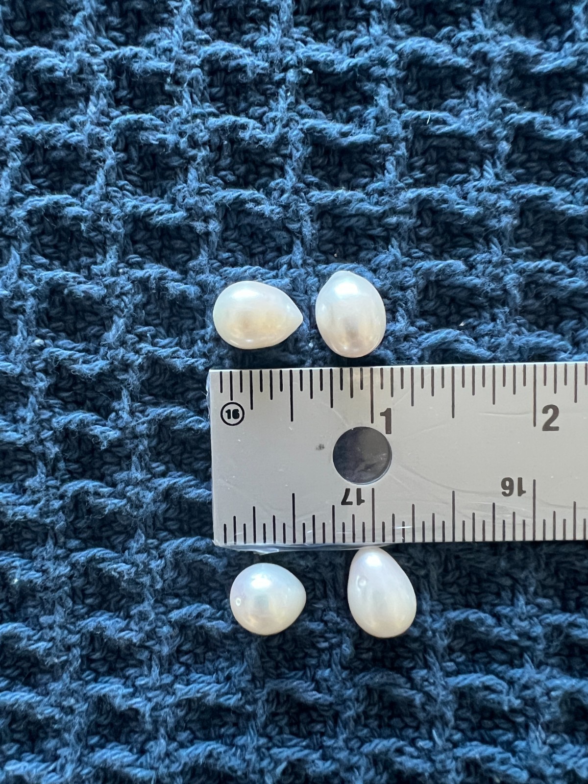 Loose White Freshwater Pearls 14x11mm Baroque Teardrop Pre-Drilled for Jewelry