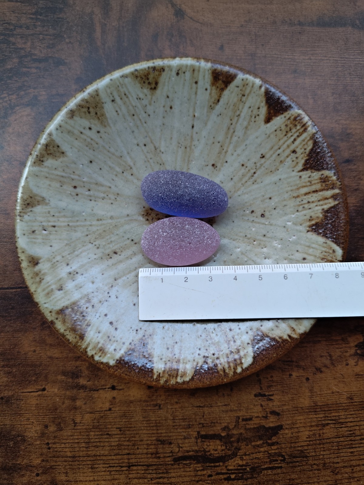 Beautiful rare color sea glass 2pcs, surf tumbled, weathered, beach glass, 161