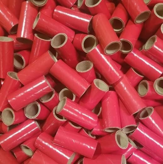 50 Fireworks Red Kraft Tube Firecrackers 3/4″ x 2 1/8″ x 0.095″