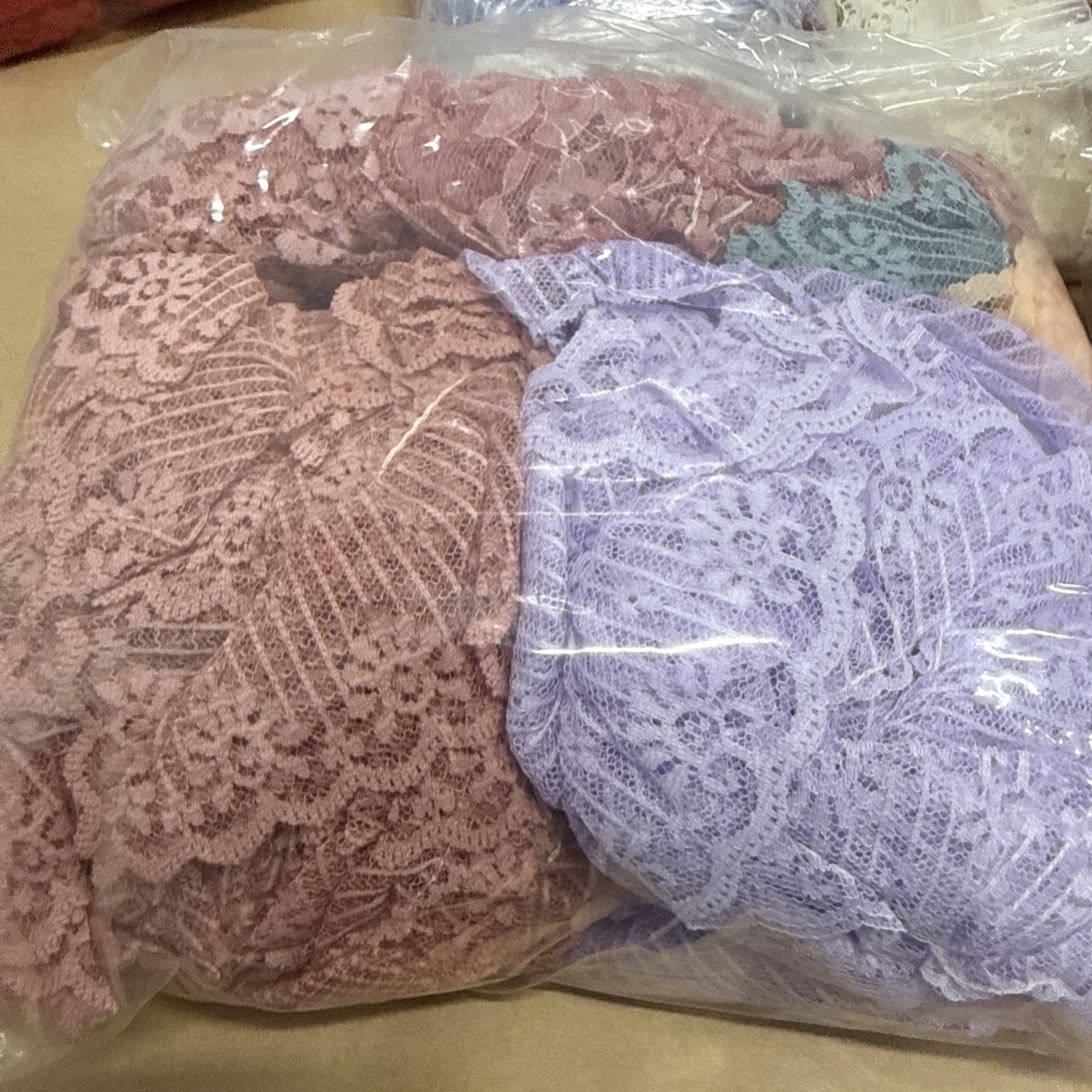 4 lb Lot of Vintage Lace Crochet Ribbon Trim Edging Remnants Scraps Sewing Craft