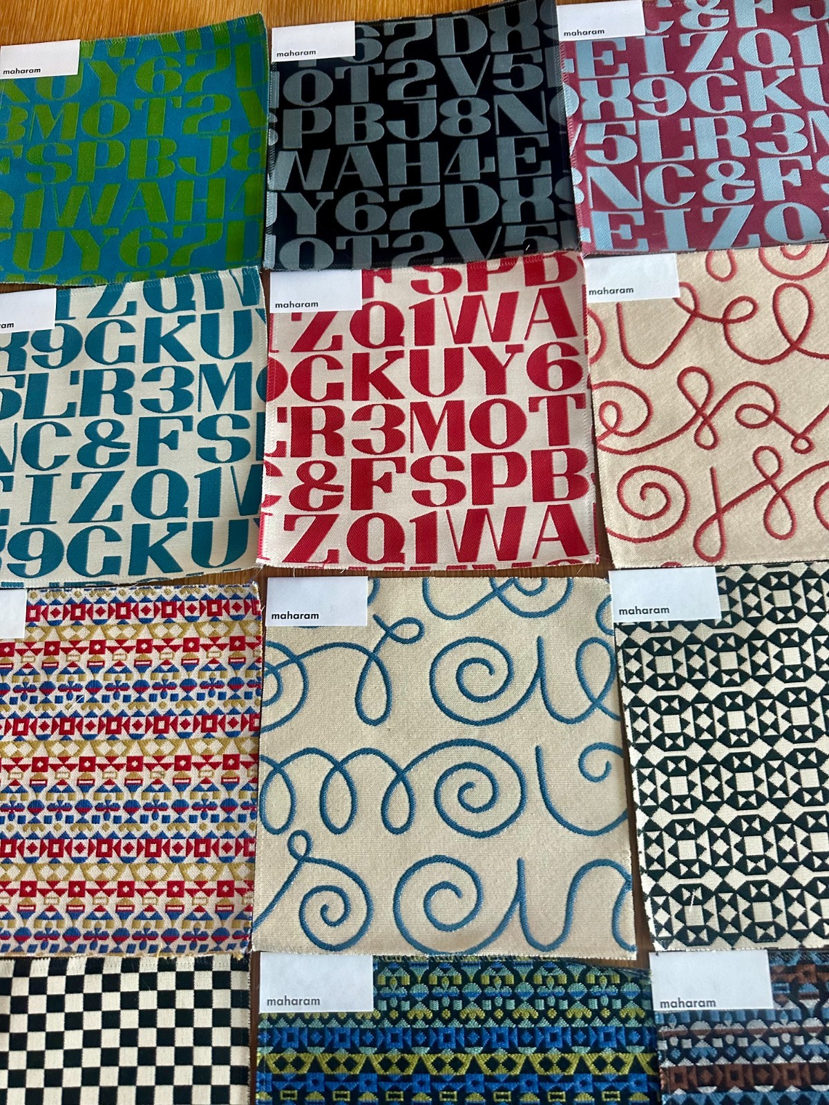 16 Alexander Girard Maharam Fabric samples textiles mid century modern eames